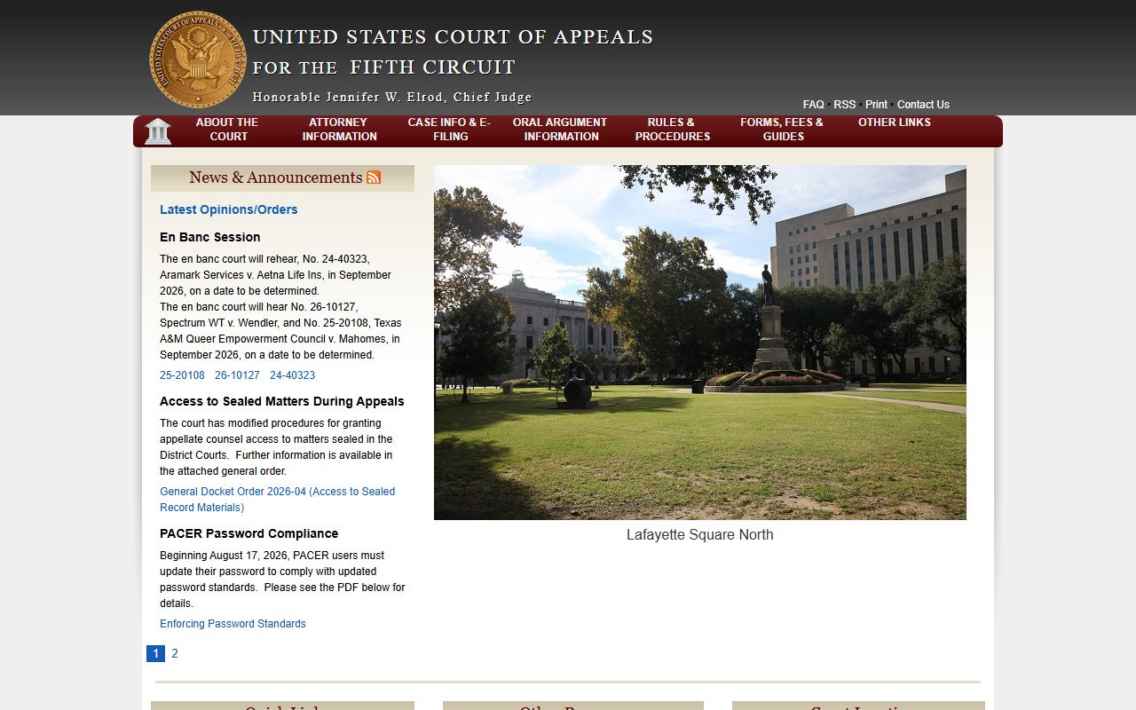 U.S. Court of Appeals for the Fifth Circuit website